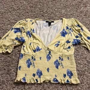 YELLOW FLORAL BLOUSE